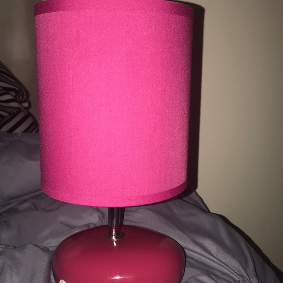 pink bedside table lamp - Picture 2 of 2